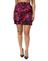 Dolce & Gabbana Pink Black Silk Logo Print DG Pattern Shorts
